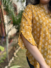 Mustard floral Button shirt