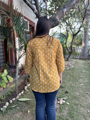 Mustard floral Button shirt