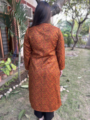 Mustard ambi woollen kurta