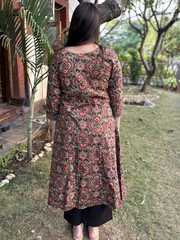 Mehendi green floral Print aline kurta