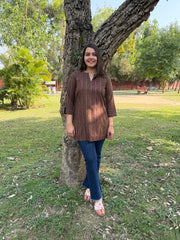 Brown mehendi short kurti