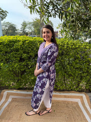 Purple berry bloom kurta