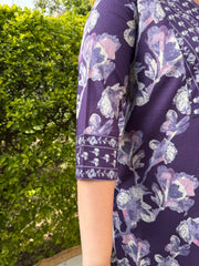 Purple berry bloom kurta