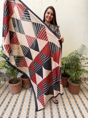 Black jaal suit set with designer duppata