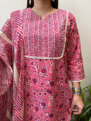 Pink floral suit set