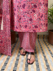 Pink floral suit set