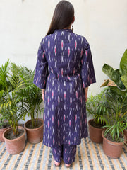 Purple Ikkat coord set