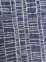 Indigo geometric Unstitched Suit set