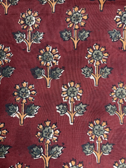 Maroon mehendi floral Unstitched Suit set