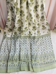 Pista green Unstitched Suit set