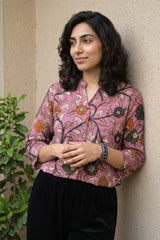 Powder pink kalamkari shirt