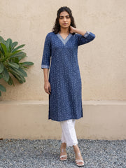 Indigo bindi kurta