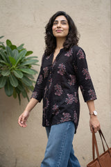 Black Big buta shirt
