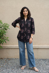 Black Big buta shirt