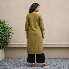 Mehendi green yoke kurta