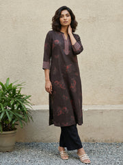 Black abstract kurta