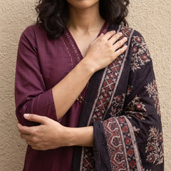 Coca-cola solid suit set with designer duppata