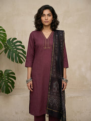 Coca-cola solid suit set with kota Doria duppata