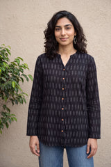 Black Ikkat Handloom shirt