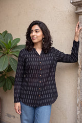 Black Ikkat Handloom shirt