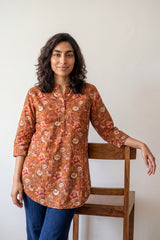 Peanut floral short kurti