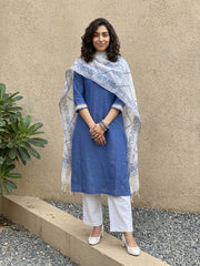 Pastel Blue south cotton full suit set