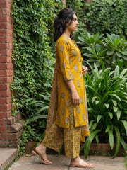 Mustard Sanganeri suit set