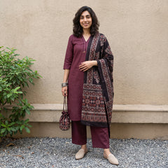 Coca-cola solid suit set with designer duppata