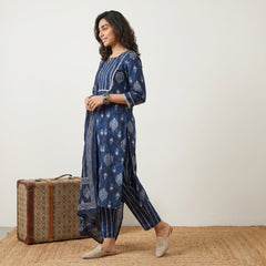 Indigo yoke Suit Set