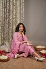 Rose pink Lucknowi Full suit set