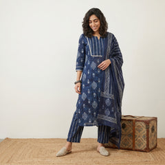 Indigo yoke Suit Set