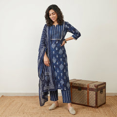 Indigo yoke Suit Set
