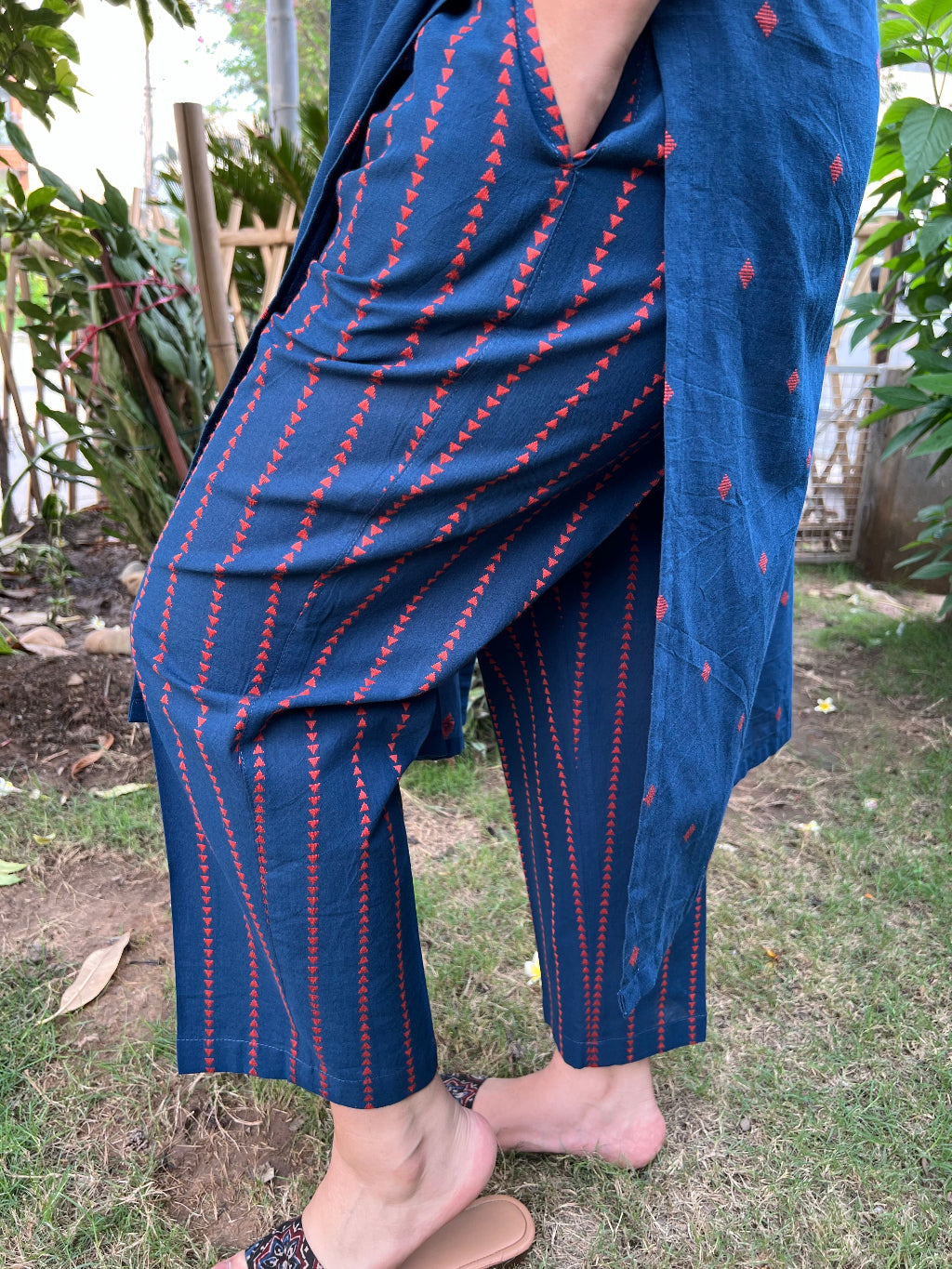 Blue Buti South Cotton Co-ord Set Pants by Sanskritam