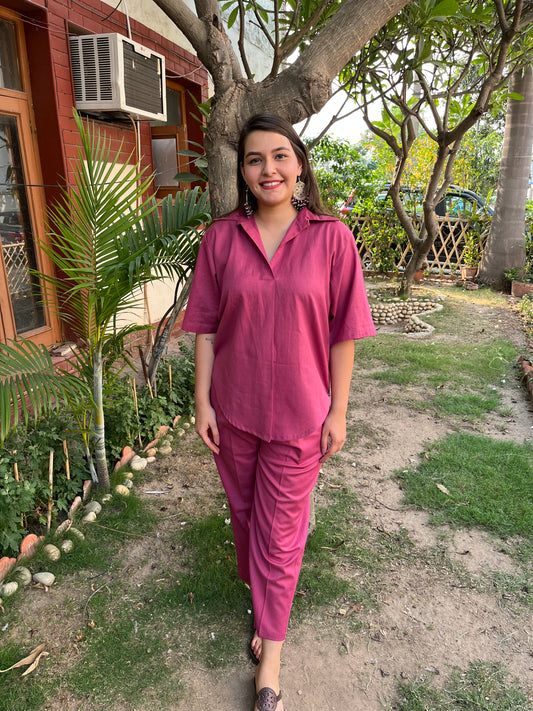 Onion Pink Solid Top - MYSANSKRITAM