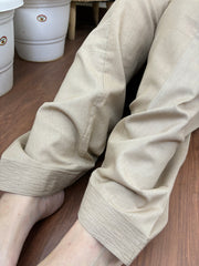Beige overall elastic salwar