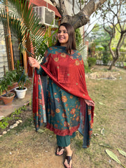 Peacock Floral Spun suit set