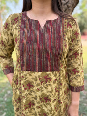 Mehendi Floral Jaal Aline coord set