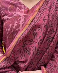 Pink Ambi Chanderi full suit set