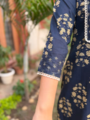 Dark Blue Buti Coord set