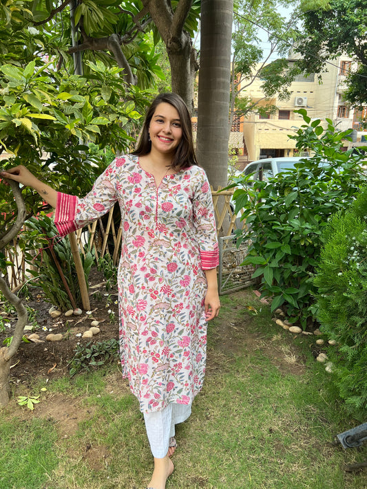 long kurti palazzo