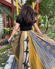 Mustard Multi Ajrakh skirt