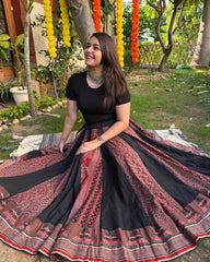 2 Print Kali skirt (Maroon)