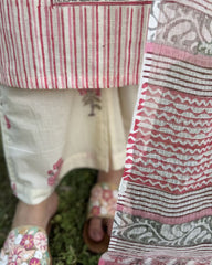 Pink Handblock Full suit set