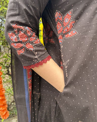 Black bindi Lacework Aline full suit set
