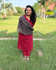 Deep red south cotton full suit set