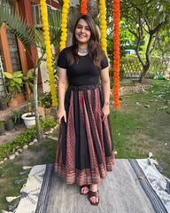 2 Print Kali skirt (Maroon)
