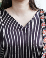 Black lines Modal Kurta Dupatta Set