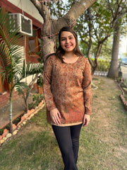 Brown Ambi woollen short kurti