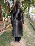 Black Gold basic Woollen kurta - MYSANSKRITAM