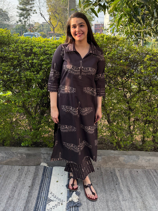 Black Bird Co-ord Set by MySanskritam